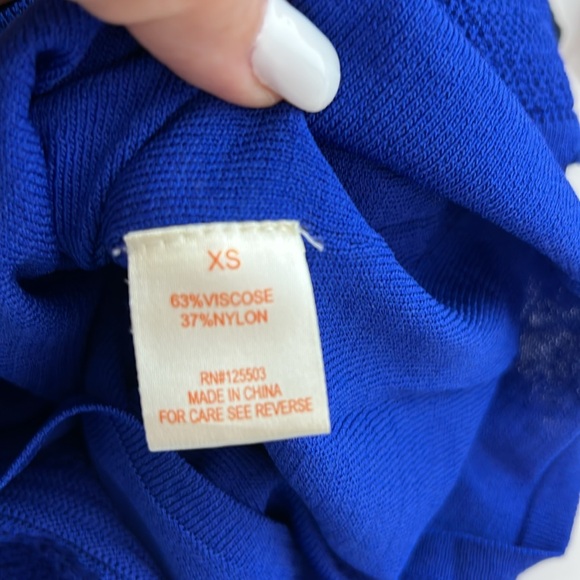 TORN RONNY KOBO cobalt blue knit dress XS - Picture 9 of 16